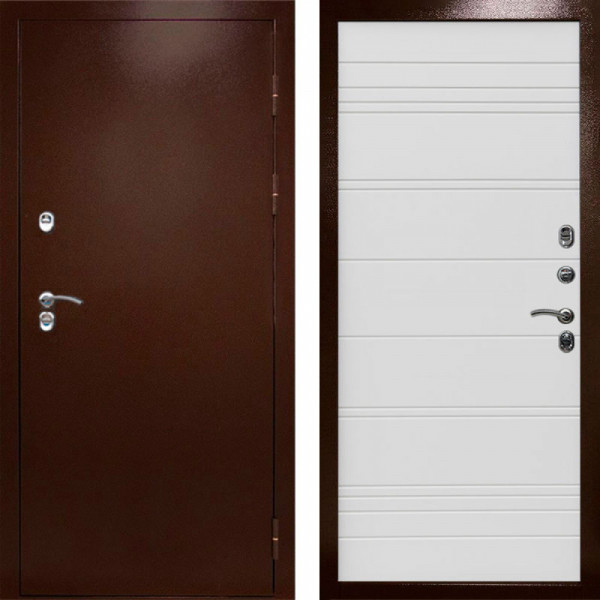Входная дверь Termo-Door Сибирь Медь Антик - Лучи White line