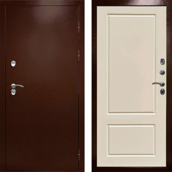 Входная дверь Termo-Door Сибирь Медь Антик - Марсель Слоновая кость