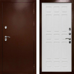 Входная дверь Termo-Door Сибирь Медь Антик - Спарта белое дерево