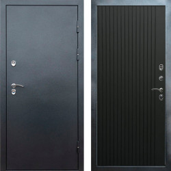 Входная дверь Termo-Door Сибирь Серебро Антик - Flat Черный кварц