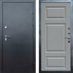 Входная дверь Termo-Door Сибирь Серебро Антик - Лион Grey софт