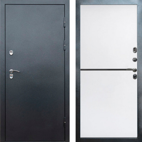 Входная дверь Termo-Door Сибирь Серебро Антик - Нео White