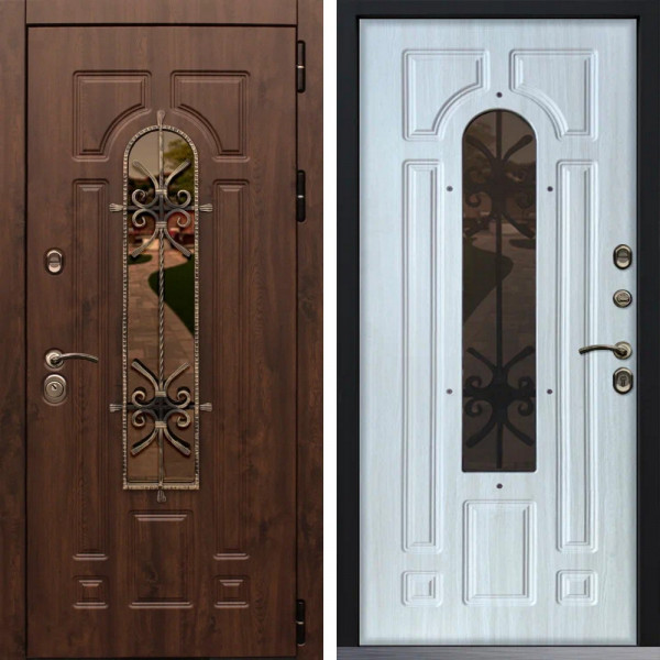 Входная дверь Command Doors Лацио термо винорит темный дуб белая лиственница
