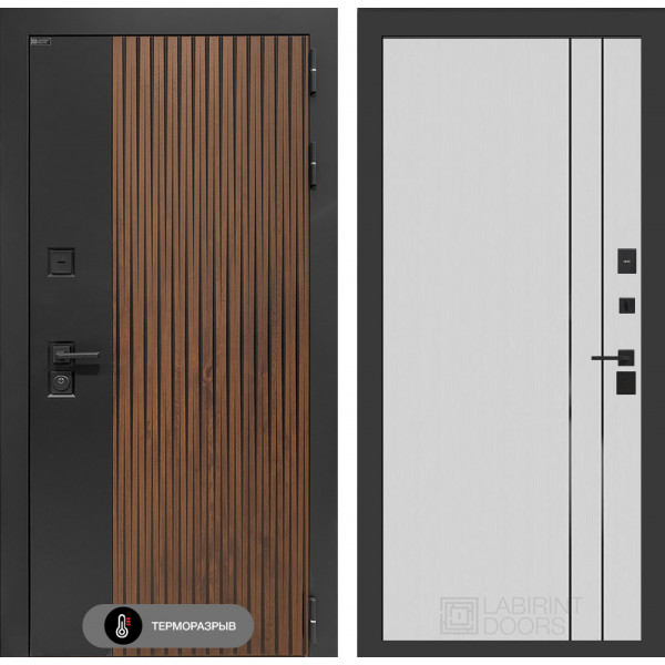 Входная дверь Лабиринт Айслаб 10 - Белый рельеф софт