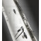 Входная дверь Лабиринт Лайн Вайт с Зеркалом 32 тонированным - Серый рельеф софт