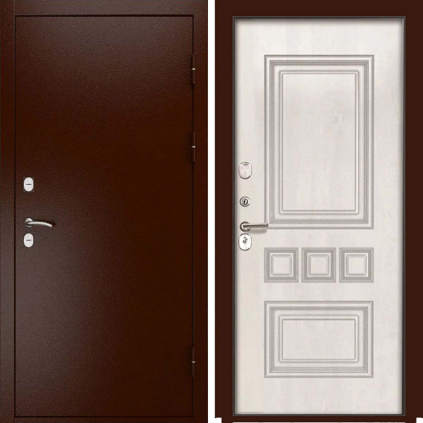Входная дверь L-Термо Антик медный ФЛ-608 Винорит white