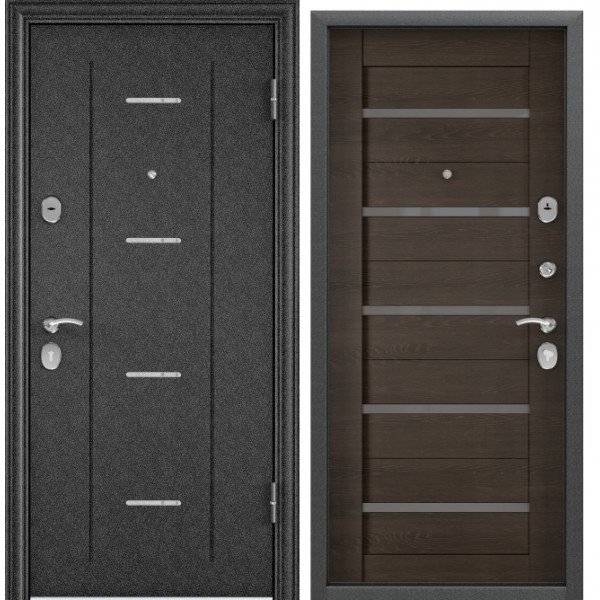 Дверь Torex DELTA-112 Черный шелк DL-1, CT Wood Dark Brown DC-1