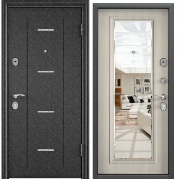 Дверь Torex DELTA-M 10 COMBO Черный шелк DL-1, Белый перламутр СК6М