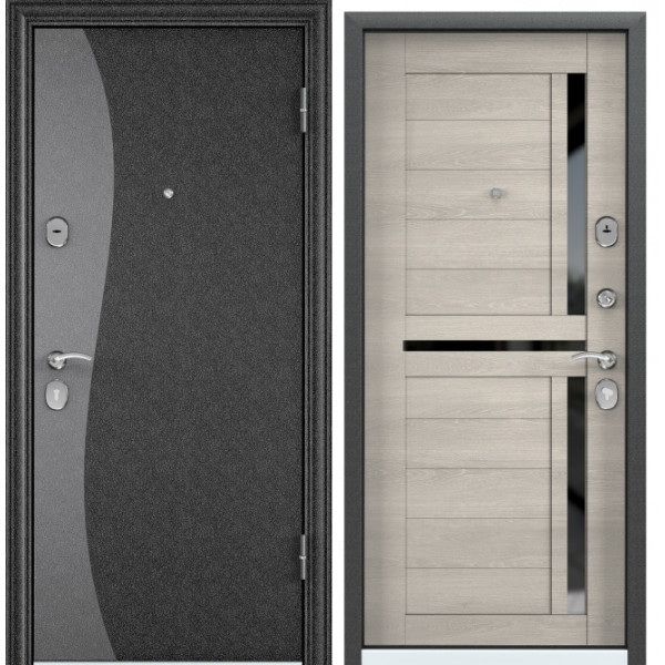 Дверь Torex DELTA-112 Черный шелк SP-8G, CT Wood Light Grey DC-2