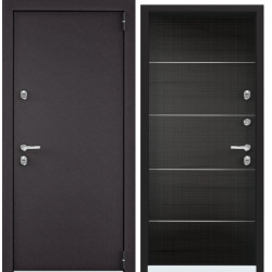 Дверь Torex SNEGIR 55 RAL 8019 —, ПВХ Венге темный горизонт S55-UM-1