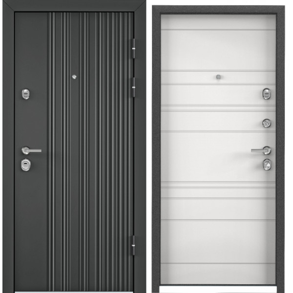 Дверь Torex ULTIMATUM-M PP Темный-пепел КВ-28, Белый КВ-29