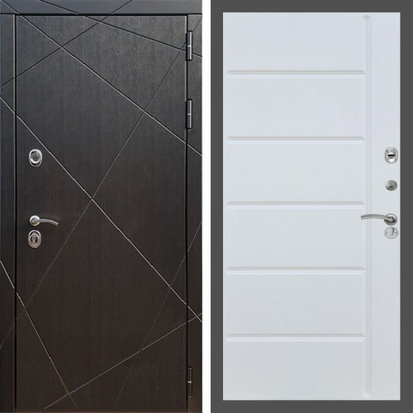 Входная дверь REX 13 Венге ФЛ-102 Белый ясень