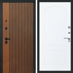 Входная дверь REX 16 Дуб рыжий ФЛ-126 Белый матовый