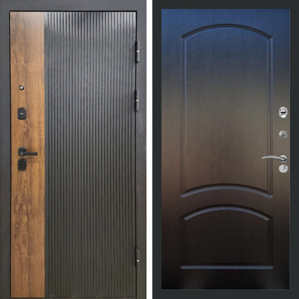 Входная дверь REX 19 Антрацит матовый ФЛ-126 Венге