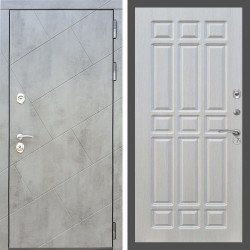Входная дверь REX 22 Бетон темный ФЛ-33 Лиственница бежевая