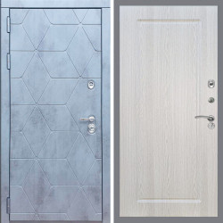 Входная дверь REX 28 Бетон Тёмный ФЛ-119 Белый ясень