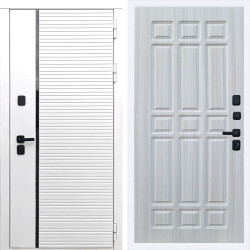 Входная дверь REX 29 Лофт белый ФЛ-33 Сандал светлый