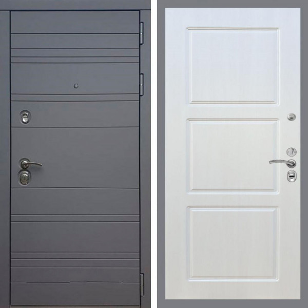 Входная дверь REX 14 силк титан ФЛ-3 Лиственница