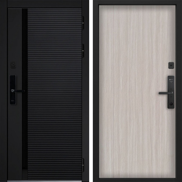 Входная дверь Command doors Cyber Horizon 00 Белая лиственница