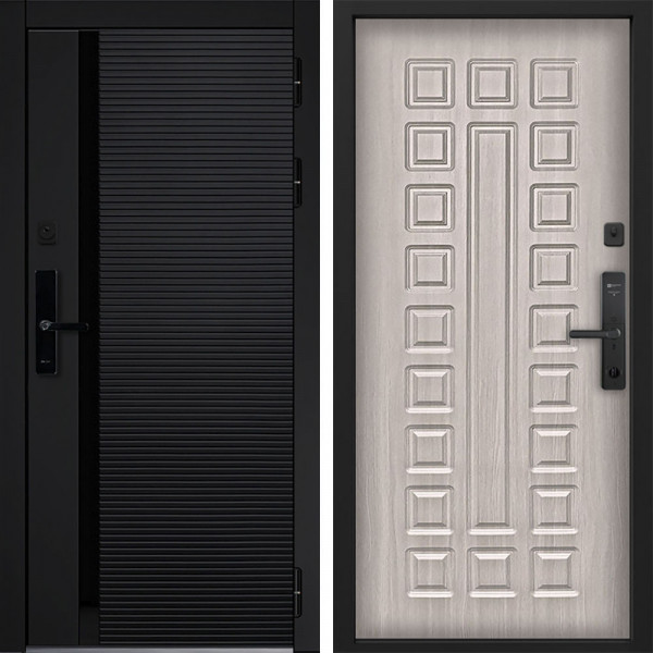 Входная дверь Command doors Cyber Horizon 01 Белая лиственница