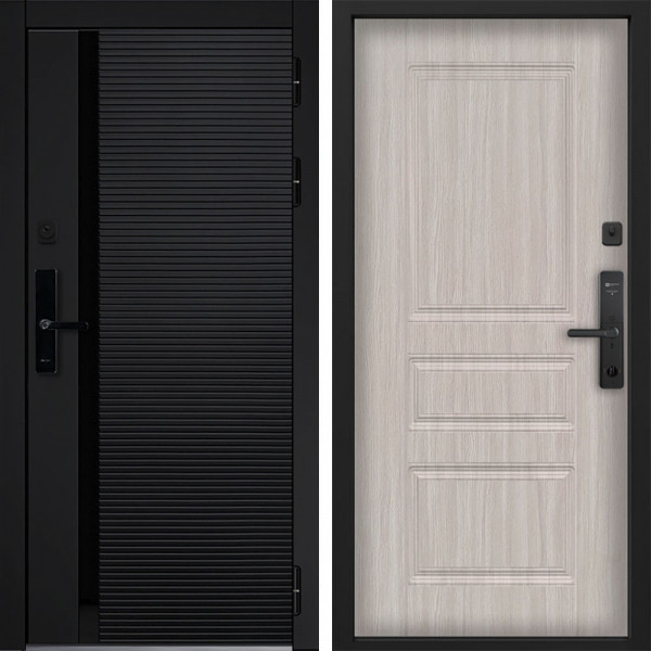 Входная дверь Command doors Cyber Horizon 02 Белая Лиственница