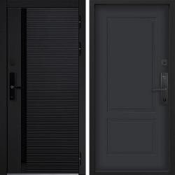 Входная дверь Command doors Cyber Horizon 05 Графит Серый