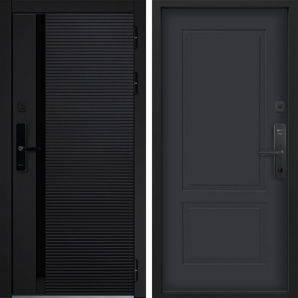 Входная дверь Command doors Cyber Horizon 05 Графит Серый