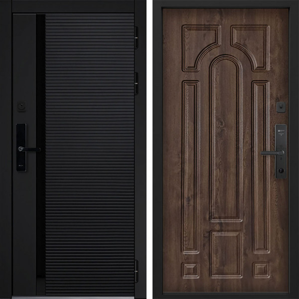 Входная дверь Command doors Cyber Horizon 17.02 Темный Дуб