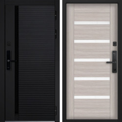 Входная дверь Command doors Cyber Horizon 18SP Белая Лиственница