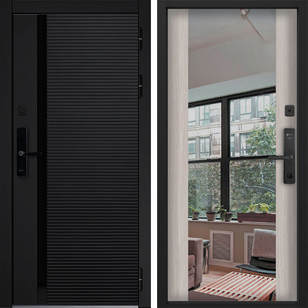 Входная дверь Command doors Cyber Horizon 3Z Белая Лиственница