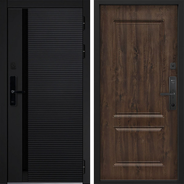 Входная дверь Command doors Cyber Horizon 61 Темный дуб