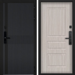 Входная дверь Command doors cyber matrix grey 02 Белая Лиственница