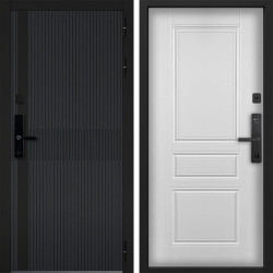 Входная дверь Command doors cyber matrix grey 02 Белый Матовый