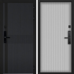 Входная дверь Command doors cyber matrix grey 03 Белый матовый