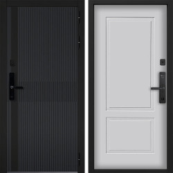 Входная дверь Command doors cyber matrix grey 05 Белый матовый