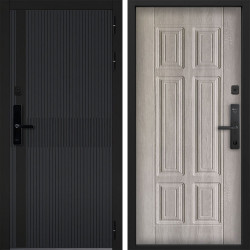 Входная дверь Command doors cyber matrix grey 15 Дуб крем