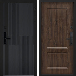 Входная дверь Command doors cyber matrix grey 61 Темный дуб