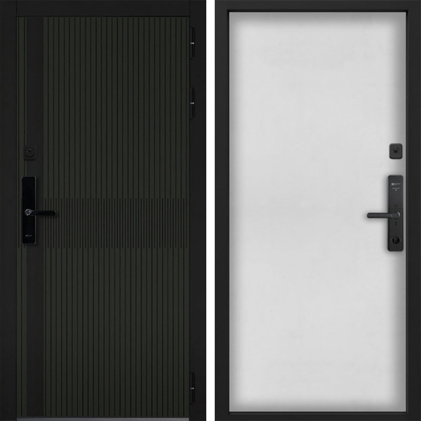 Входная дверь Command doors Cyber matrix oliva 00 Белый матовый