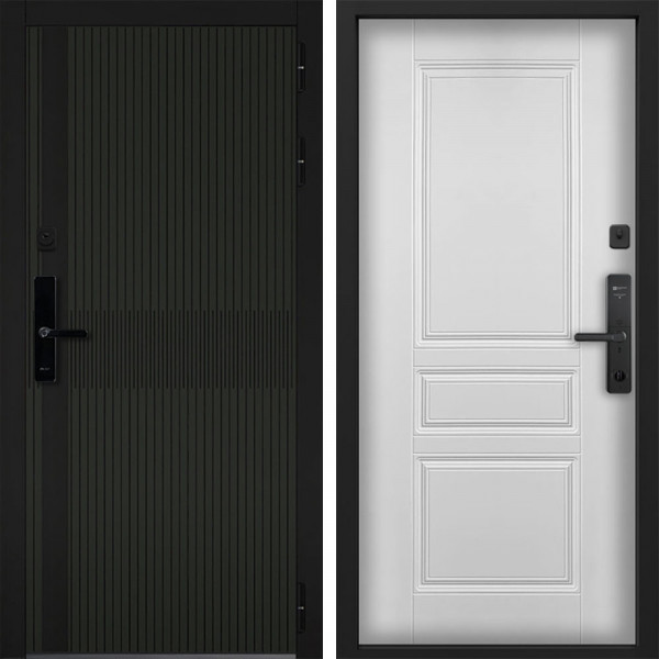 Входная дверь Command doors Cyber matrix oliva 02 Белый Матовый