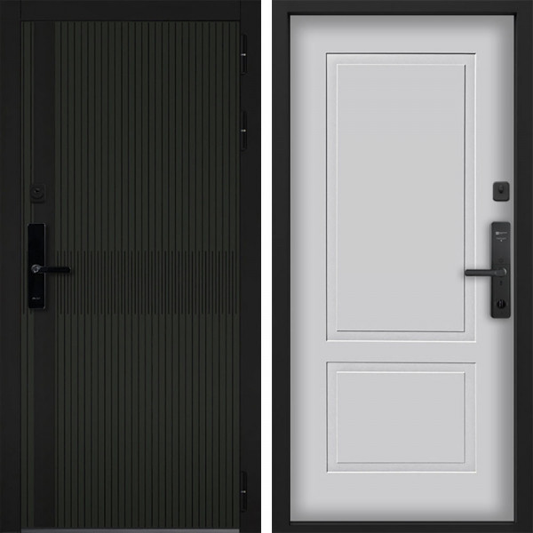 Входная дверь Command doors Cyber matrix oliva 05 Белый матовый
