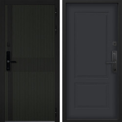Входная дверь Command doors Cyber matrix oliva 05 Графит Серый