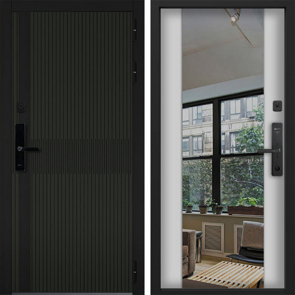 Входная дверь Command doors Cyber matrix oliva 3Z Белый Матовый