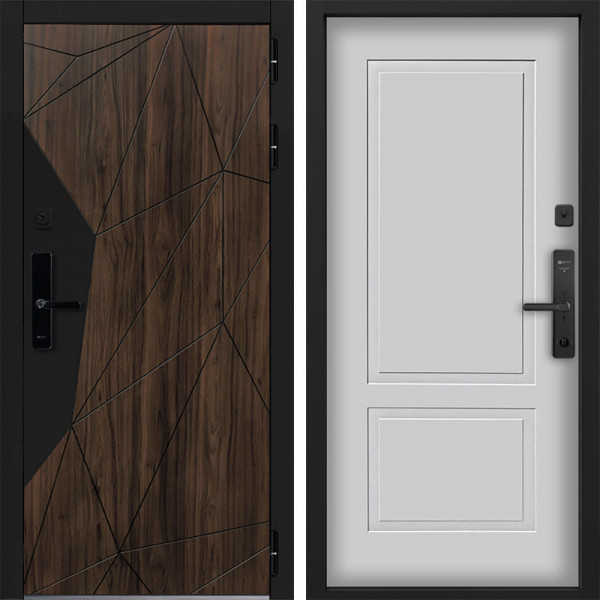 Входная дверь Command doors Cyber Shelwood 05 Белый матовый
