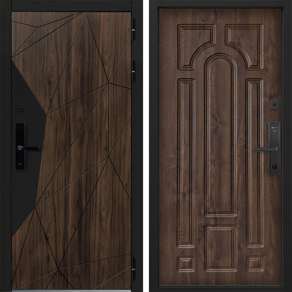 Входная дверь Command doors Cyber Shelwood 17.02 Темный Дуб