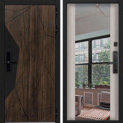Входная дверь Command doors Cyber Shelwood 3Z Белая Лиственница