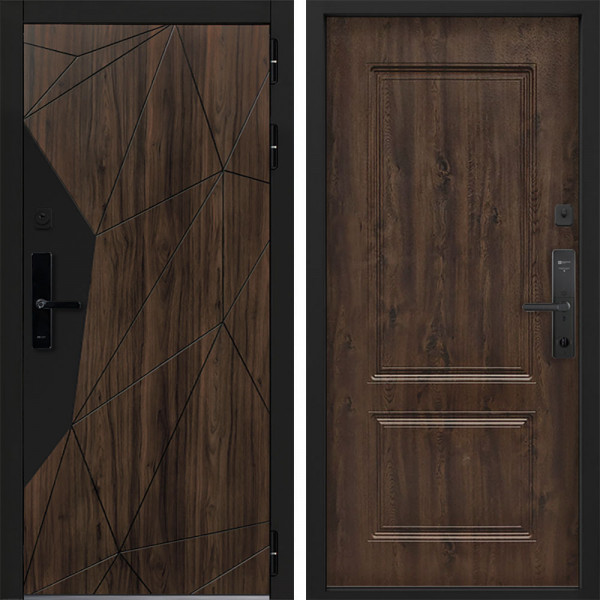 Входная дверь Command doors Cyber Shelwood 61 Темный дуб