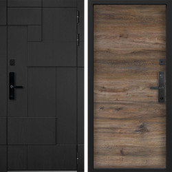 Входная дверь Command doors Cyber tetris black 00 Дуб Бомонт