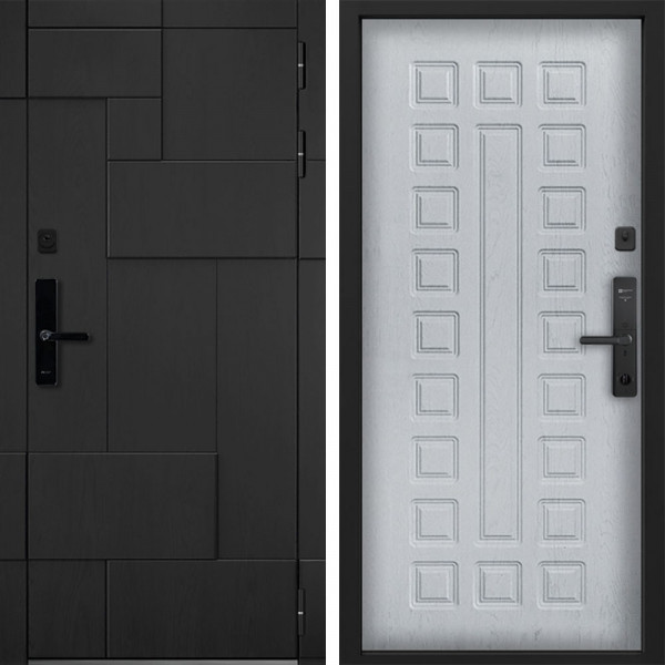 Входная дверь Command doors Cyber tetris black 01 альберо браш грей