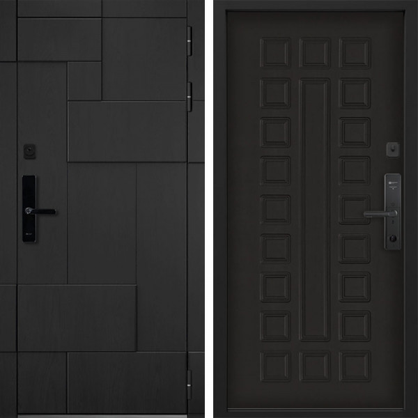 Входная дверь Command doors Cyber tetris black 01 Венге