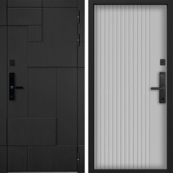 Входная дверь Command doors Cyber tetris black 03 Белый матовый